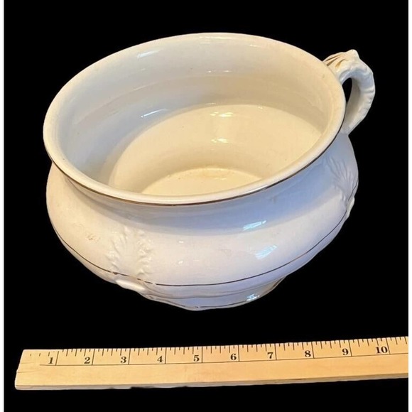 Vintage K.T. & K. Co Semi Vitreous Porcelain Camber Pot / Bowl / Soup Tureen - Picture 7 of 13